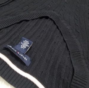 Tommy Hilfiger V Neck Sweater Black Large